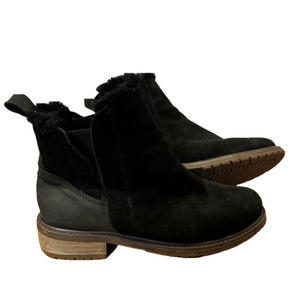 EMU Australia Black Suede Sherpa Lined Unisex Ankle Boots Winter Fall Waterproof